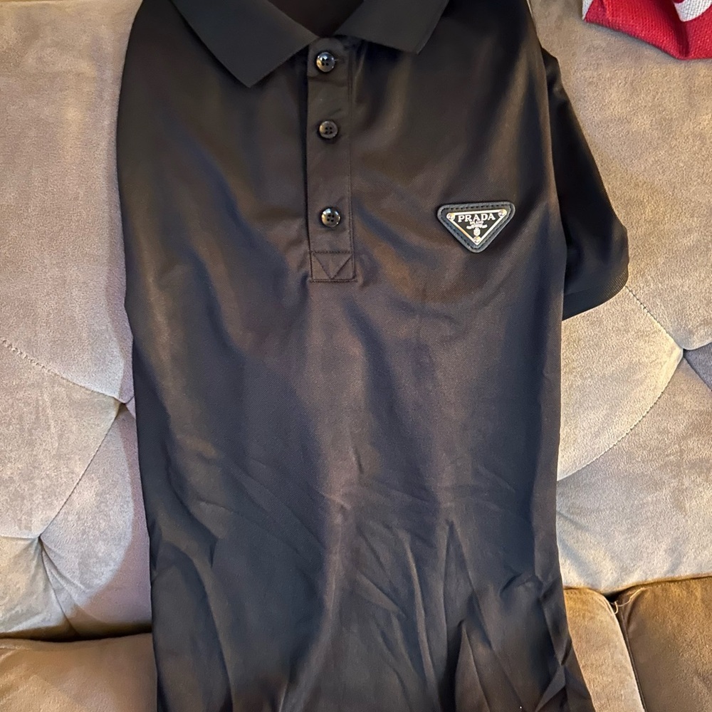 Prada Black Polo Shirt